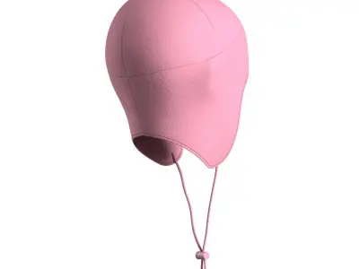Kids Pink Beanie 3D model
