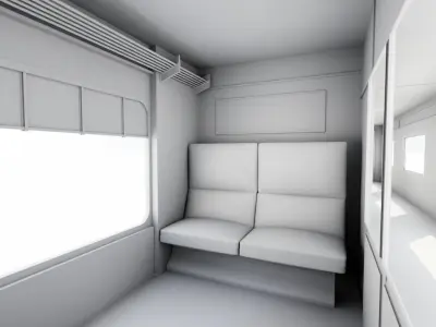 Old Train Wagon 3D model