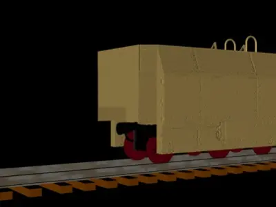 Front-tender for the German WKII Panzerlok BR 57 3D model