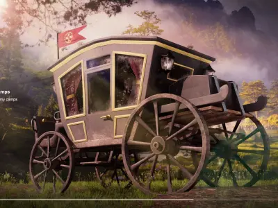Horse Carriage 3D model buy