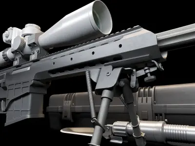 Sniper Rifle 3D model 24