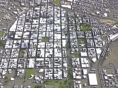 Pretoria - 3D City Low-poly 3D model