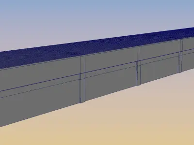 Large Plane Hangar Low-poly 3D model