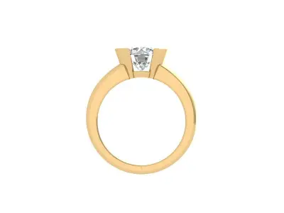 Solitaire Engagement Ring 3D print model 68