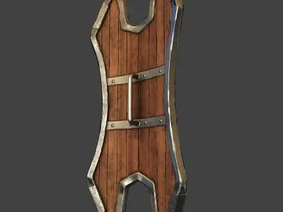 Shield wood 3D model