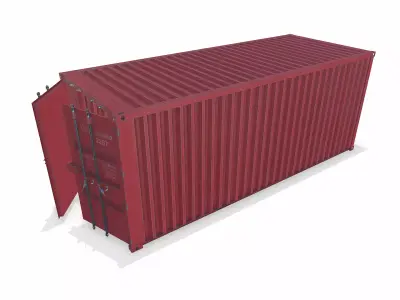 Cargo Container Low-poly PBR Low-poly 3D model