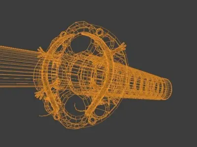 Ornamental Samurai Sword 3D model