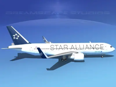 Boeing 767-300 Star Alliance 3D model
