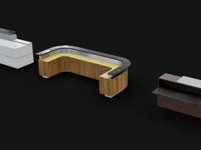 Reception Desks 01 Low-poly 3D model