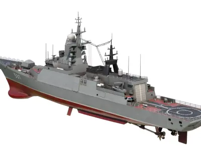 Russian Navy Project 20380 Steregushchiy class corvette 3D model
