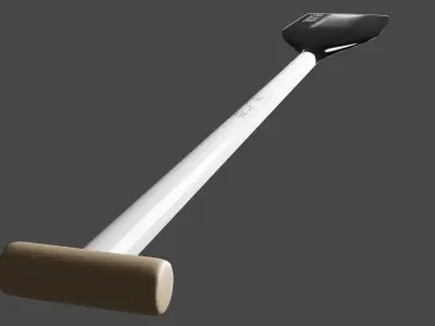 Canoe paddle  Low-poly 3D model