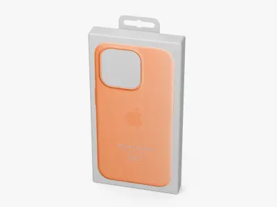 Apple iPhone 15 Silicone Case Peach Packaging 3D model