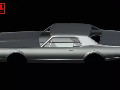 Mercury Cougar 1st Gen 1967 - Car Body Shell 3D print model