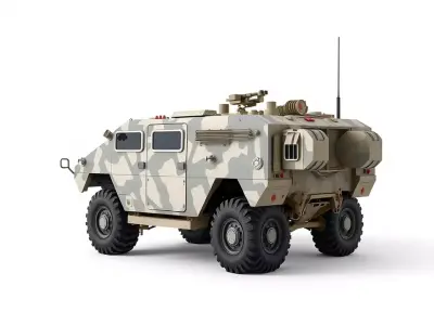 Camo Armored Vehicle model pack Low-poly 3D model