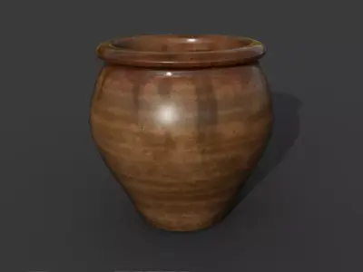 Pot 19th century Low-poly 3D model