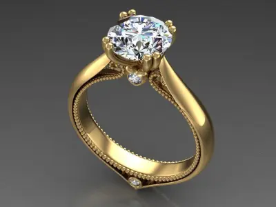Engagement ring 3D model buy