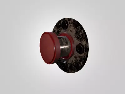 Industrial Emergency Button - PBR Game Ready Free low-poly 3D model