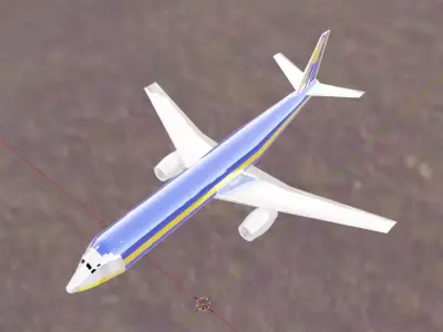 Fictional Twin Engine Jetliner a321 Inspired series Low-poly 3D model