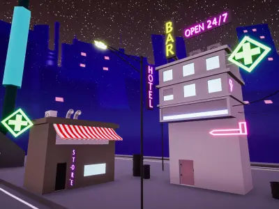 Sci-Fi Futuristic Environment Pack Low-poly 3D model