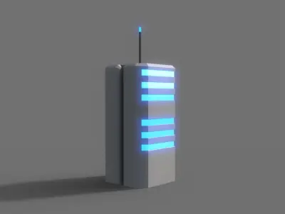 PBR Sci-Fi Building A21 Low-poly 3D model