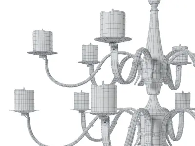 Paul Ferrante Rustic Style Chandelier The Clinton 3D model