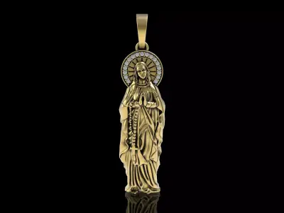 Saint Merry Diamond Pendant 3D print model