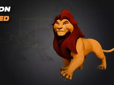 Lion Prime 3D model Free low-poly 3D model