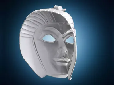 Ancient Egyptian Pharaoh Death Mask Sculpture 3D print model