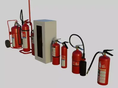 Fire Extinguishers collection vol 2 - Emergency Equipment 3D model
