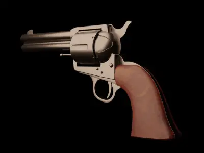 Remington Model 1890 Low-poly 3D model