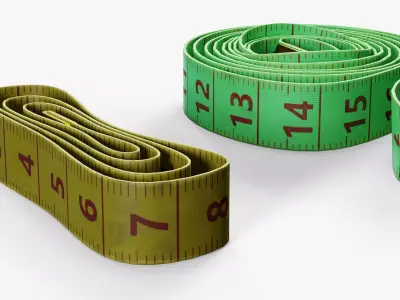 Tailor Measuring Tape Low-poly 3D model