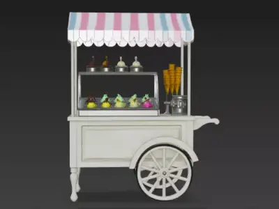 Ice Cream Cart 3D Model 3D model