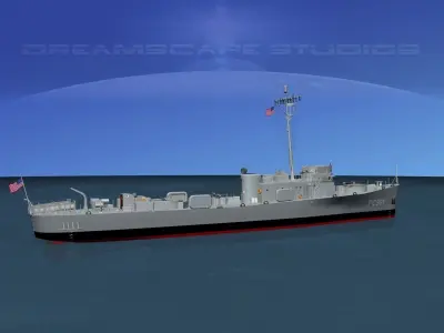 USS PCE-901 Submarine Chaser  3D model