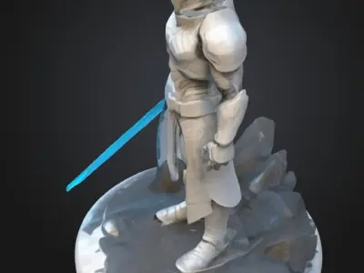 Warrior B03 Low-poly 3D model