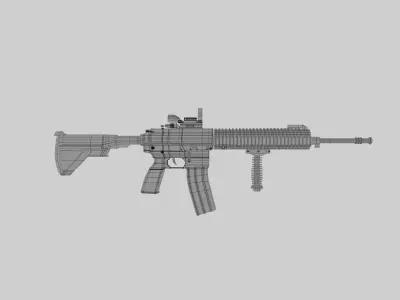 M416 Assault Rifle High Quality 3D Model Free 3D model