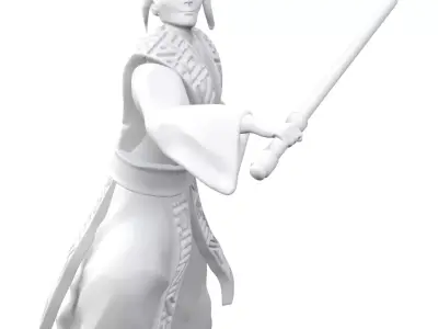 White Warrior Librarian 3D print model
