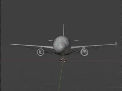 Airplane 3d model Free low-poly 3D model