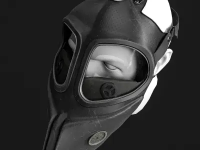 XM28 Gas Mask Low-poly 3D model