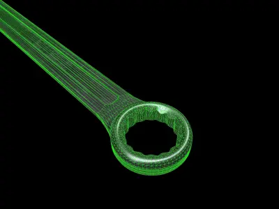 Spanner wrench Low-poly 3D model buy