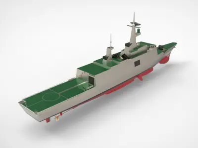 la fayette class frigate 3D model from CGTrader