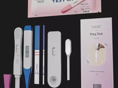 Pregnancy Test Kit   Low-poly 3D model