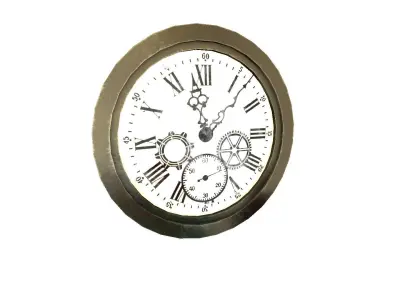 Round Shaped Wall Clock Free low-poly 3D model