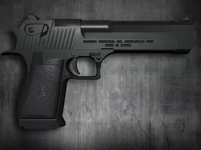 Desert Eagle - Game Ready - Low Poly - Normal Maps Low-poly 3D model