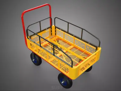 HAND PLATFORM TRUCK PALLET UTILITY OUTDOOR GARDEN CART TROLLEY 4 3D model