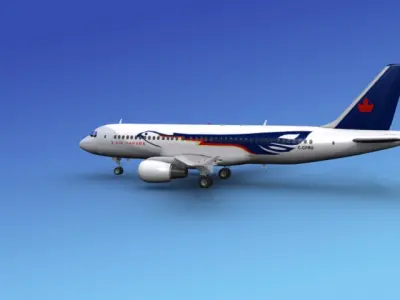 Airbus A320 Air Canada Eagle 3D model