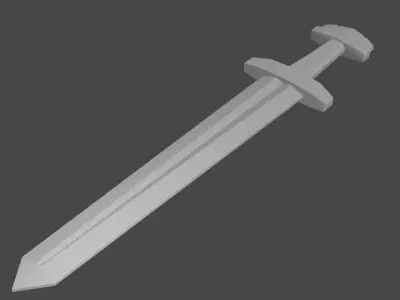 Russian sword  Free low-poly 3D model