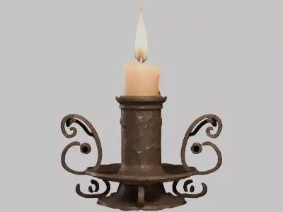 Low Poly Candle Low-poly 3D model