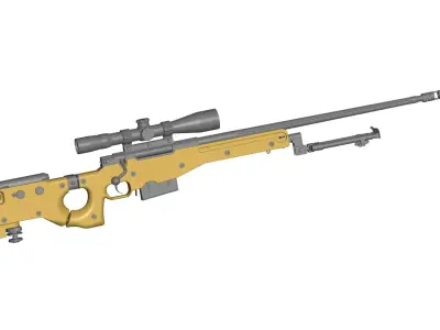 sniper rifle 3D model 14