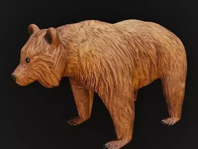 Brown Bear Low-poly 3D model