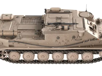 BTR 50 Amphibious Armored Tank Low-poly 3D model